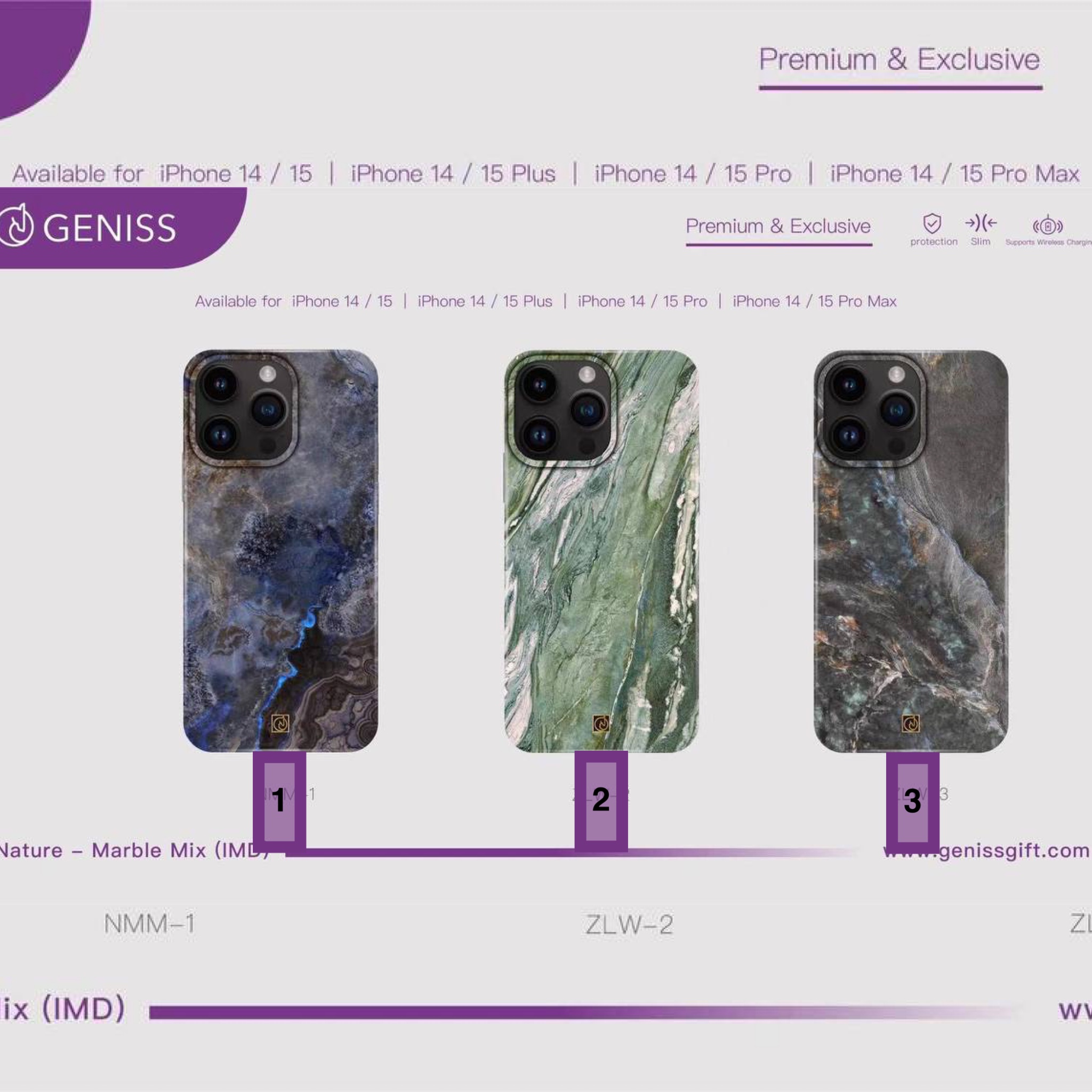 قاب Geniss گنیس Apple iphone Marble Mix Series (G)