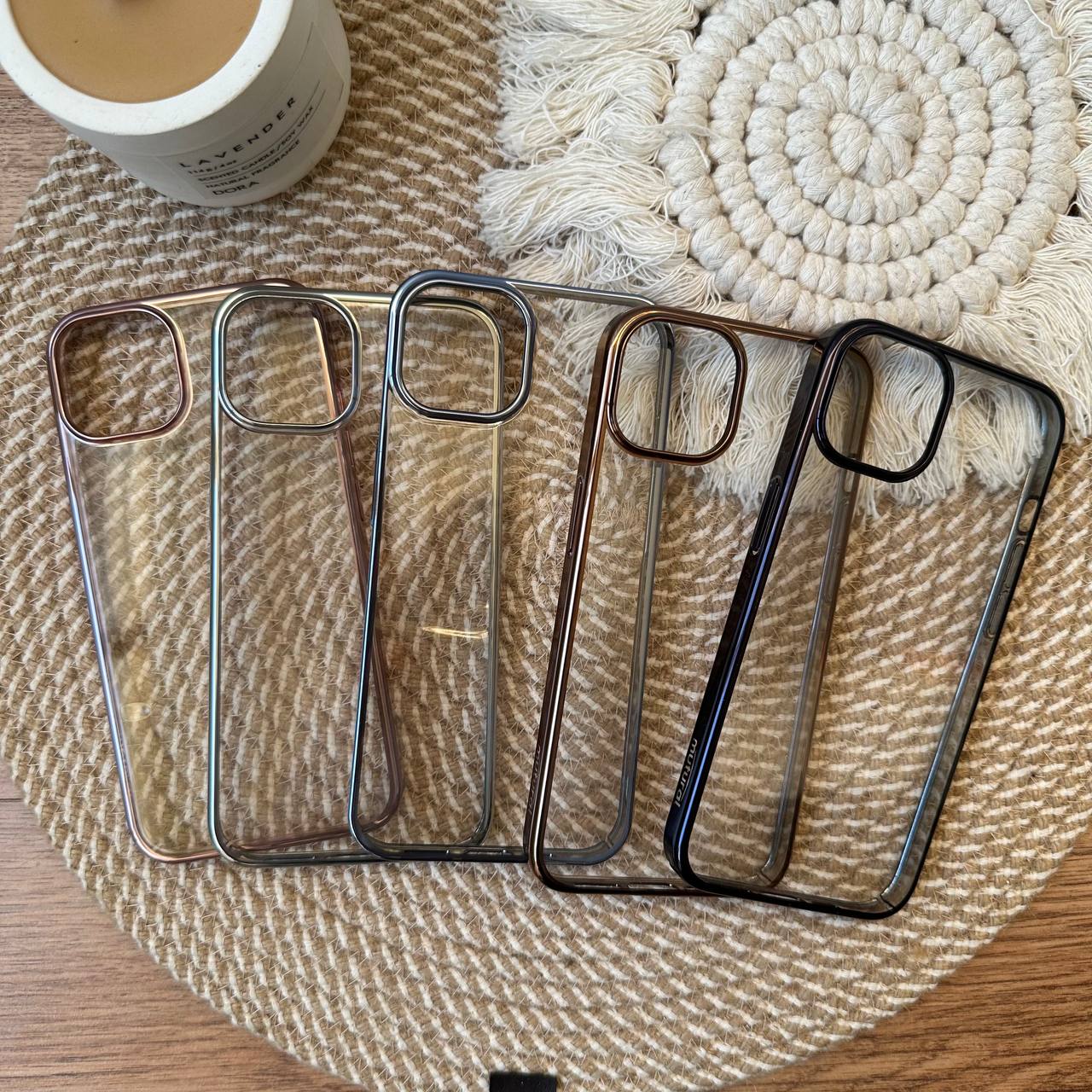 قاب Mutural موتورال پشت شفاف دور رنگی iphone (G)