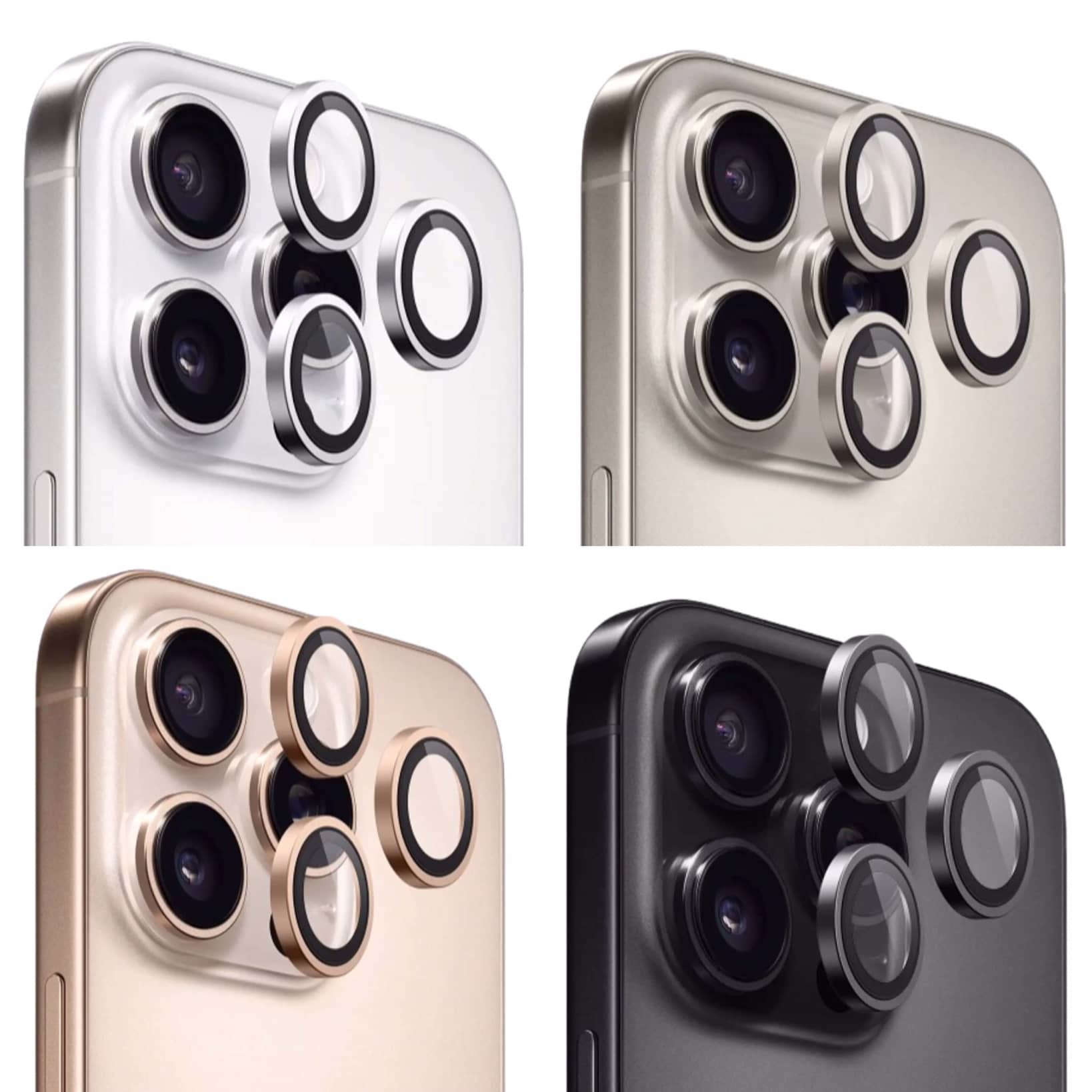 رینگ محافظ لنز بلو تیتانیوم ضد انعکاس نور Blueo 99Anti-Reflective PVD Titanium Alloy Lens Glass Iphone 15 & 16 & 17 Series (G)