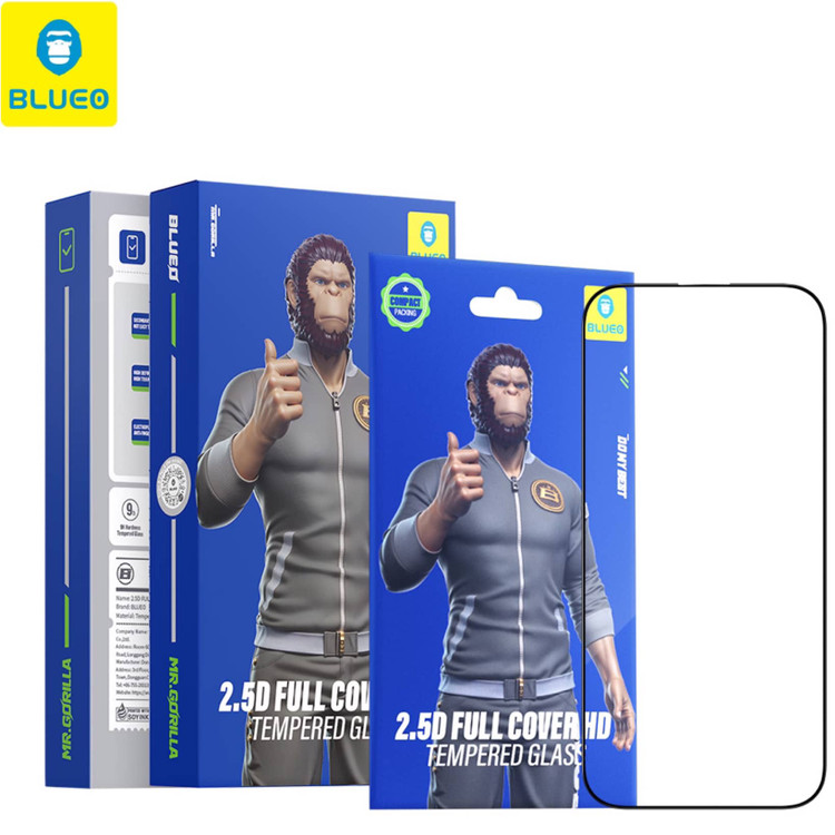گلس ، محافظ صفحه بلو پک 5 تایی Blueo 5pcs Pack 2.5D Silk Full Cover Glass HD Iphone (G)