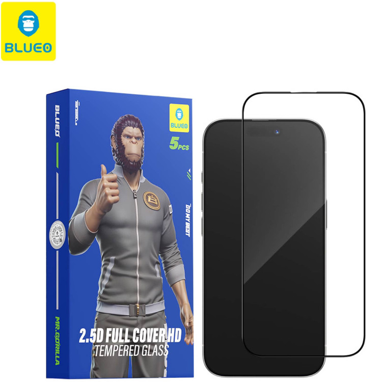 گلس ، محافظ صفحه بلو پک 5 تایی Blueo 5pcs Pack 2.5D Silk Full Cover Glass HD Iphone (G)