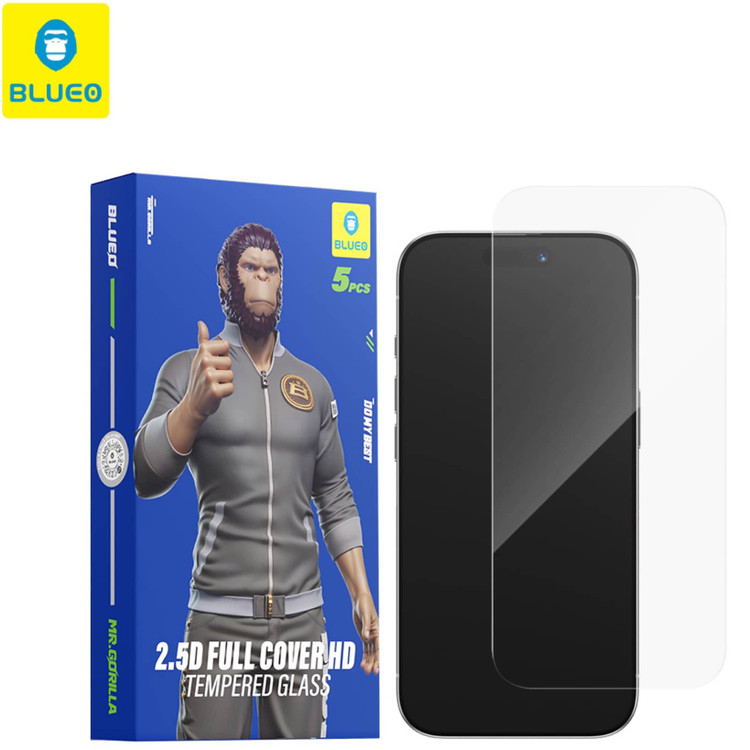 گلس ، محافظ صفحه بلو پک 5 تایی Blueo 5pcs Pack 2.5D Silk Full Cover Glass HD Iphone (G)