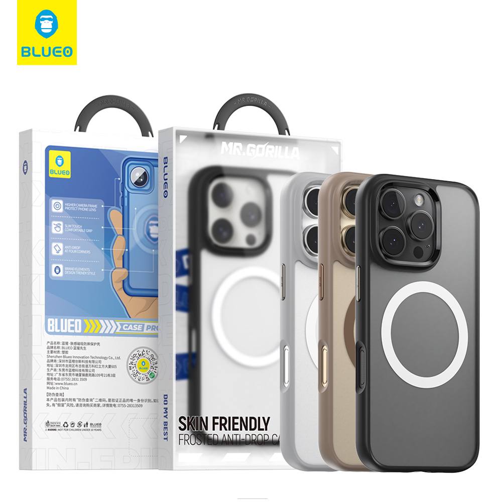 قاب بلو Blueo Skin Friendly Anti-Drop Phone Case Magsafe Iphone 16 Series با مگ سیف (G)