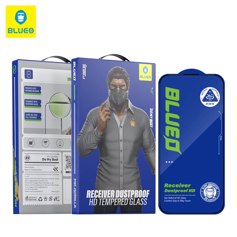 گلس ، محافظ صفحه بلو ضد گرد و غبار Blueo Receiver Dustproof HD Glass Iphone (G)