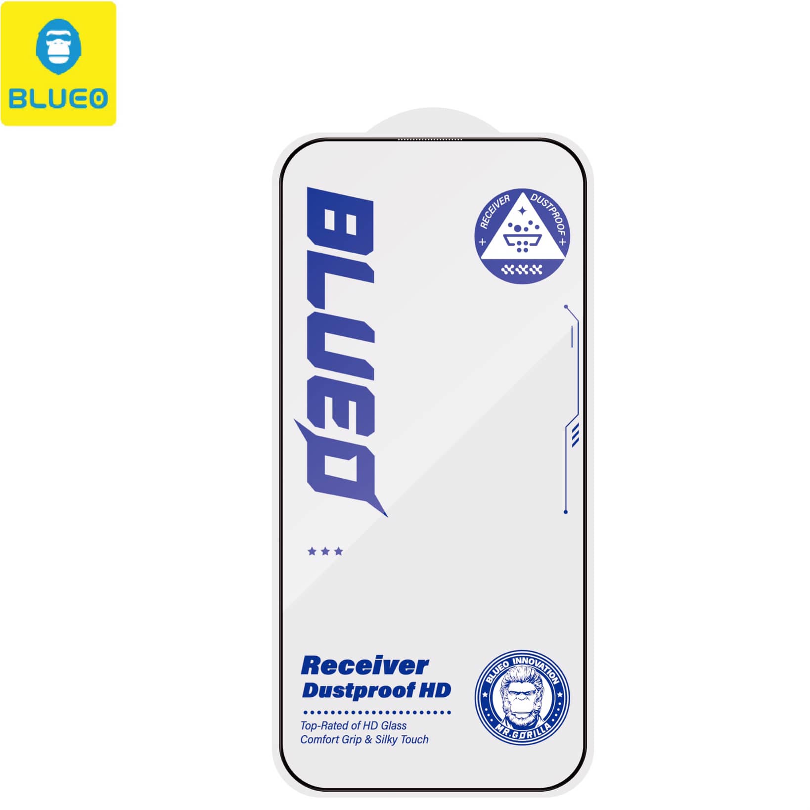 گلس ، محافظ صفحه بلو ضد گرد و غبار Blueo Receiver Dustproof HD Glass Iphone (G)