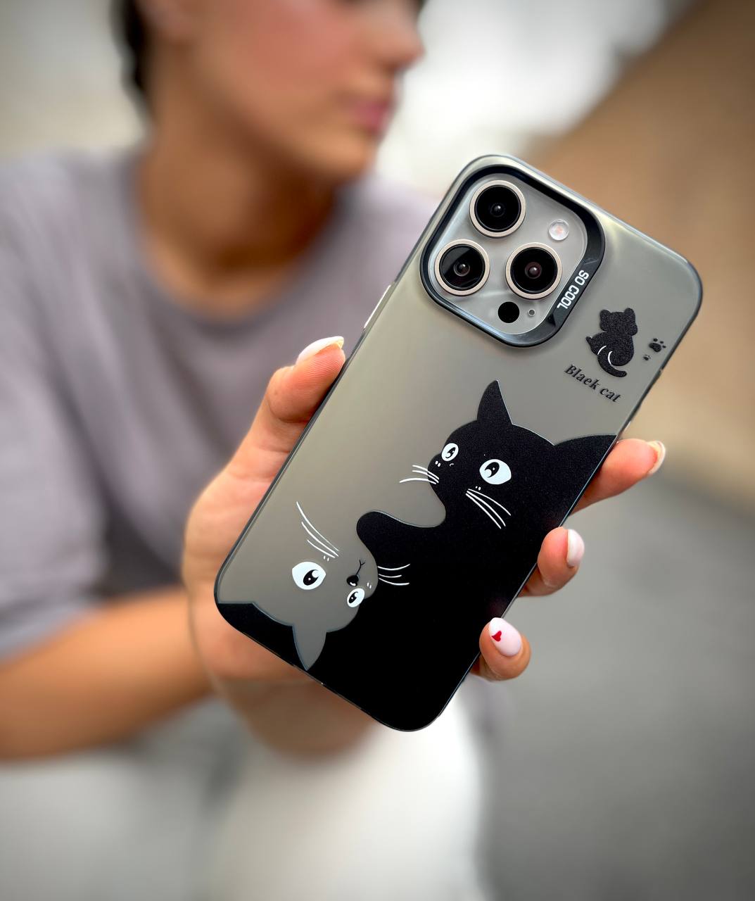 قاب سو کول So Cool گربه سیاه سفید آیفون (G)