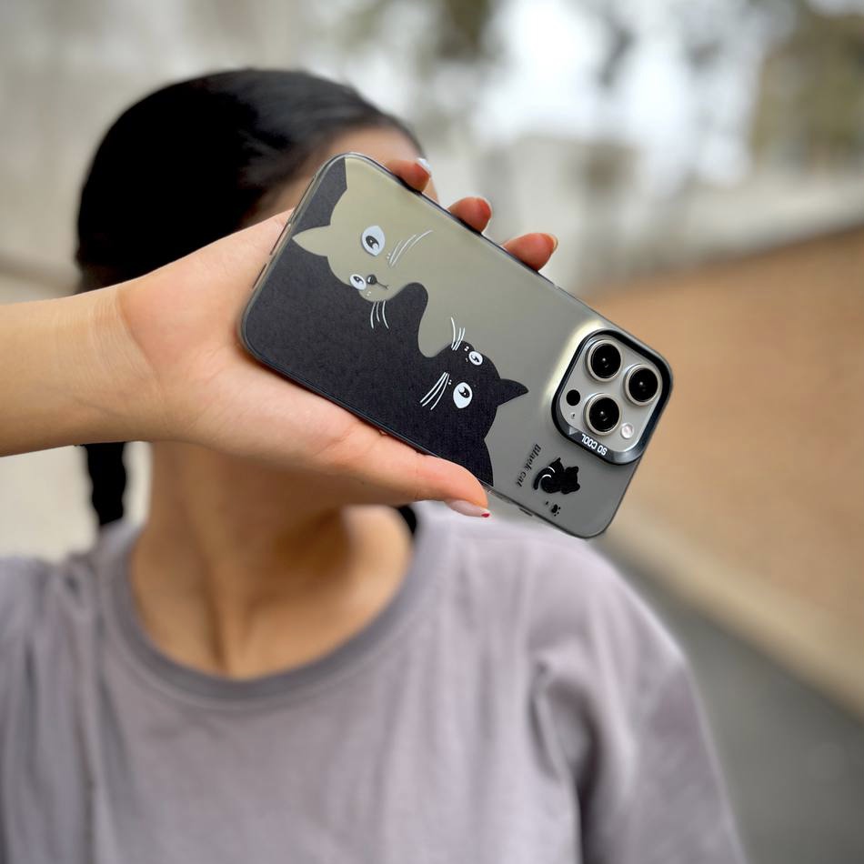 قاب سو کول So Cool گربه سیاه سفید آیفون (G)