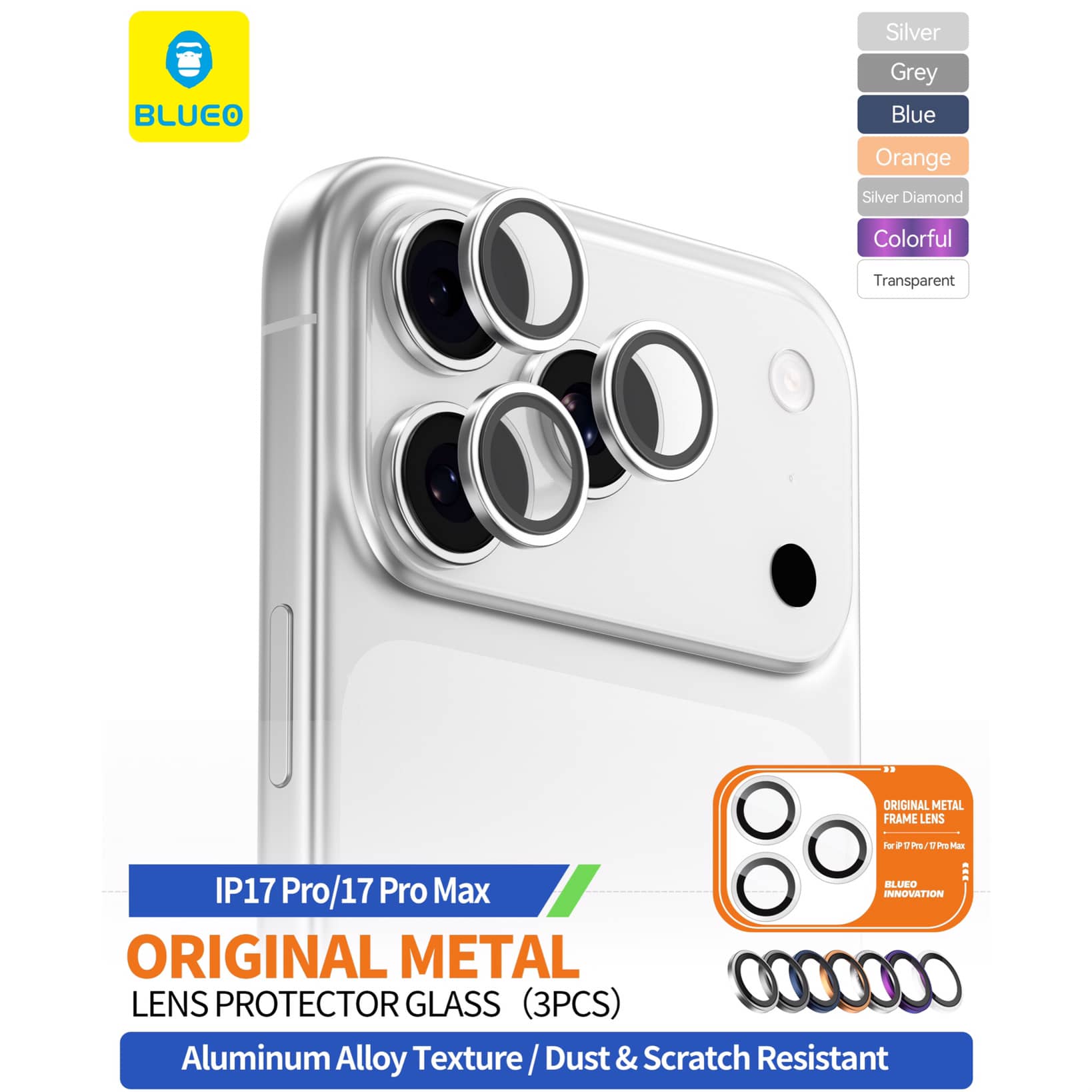 رینگ محافظ لنز بلو فلزی Blueo Metal Frame Lens Protector Glass Iphone (G)