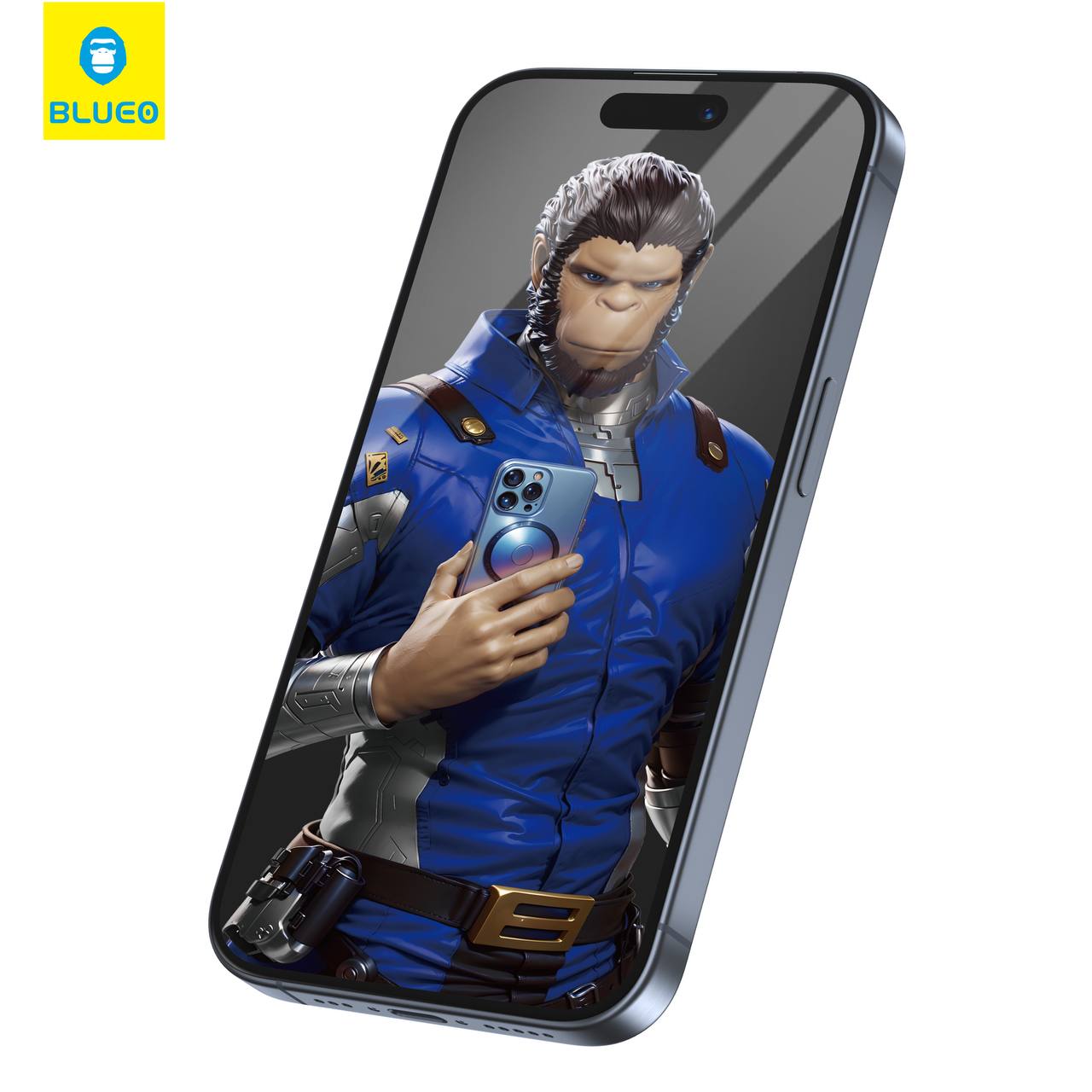 گلس ، محافظ صفحه بلو سه بعدی ایربگ دار Blueo 3D Invisible Airbag Anti Broken Tempered Glass Iphone (G)