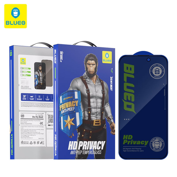 گلس ، محافظ صفحه بلو پرایوسی Blueo Full Glass Anti Peep Privacy Iphone (G)