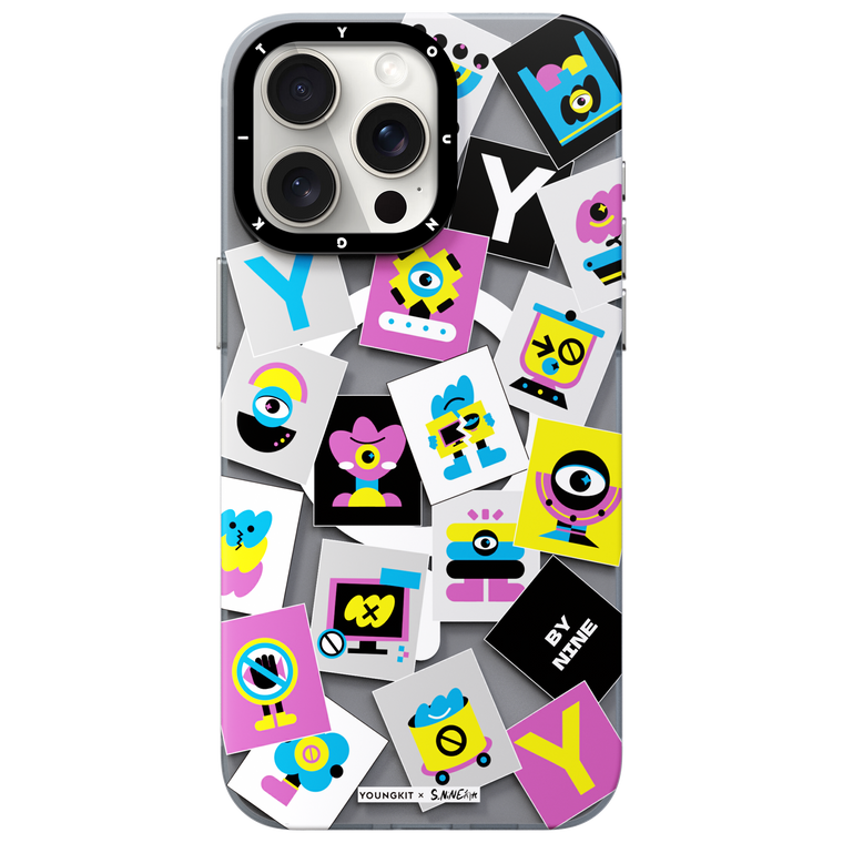 قاب Youngkit یانگ کیت White S.Nine Colorful Eyes Magsafe Series Iphone (G)