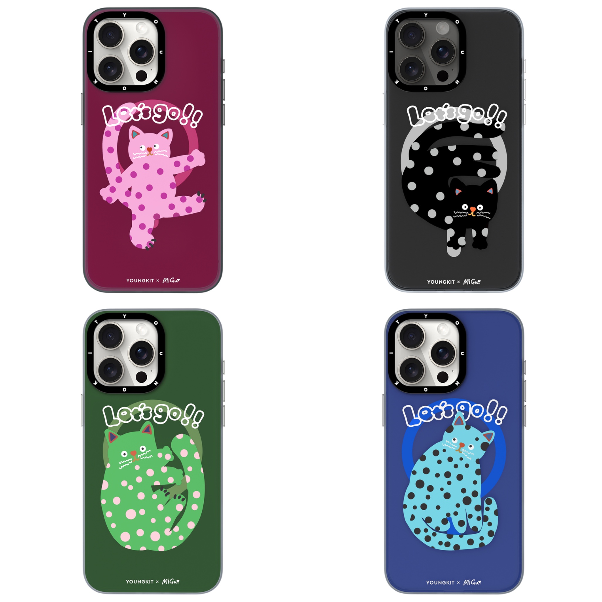 قاب Youngkit یانگ کیت Polka Dot Cat Magsafe Series Iphone (G)