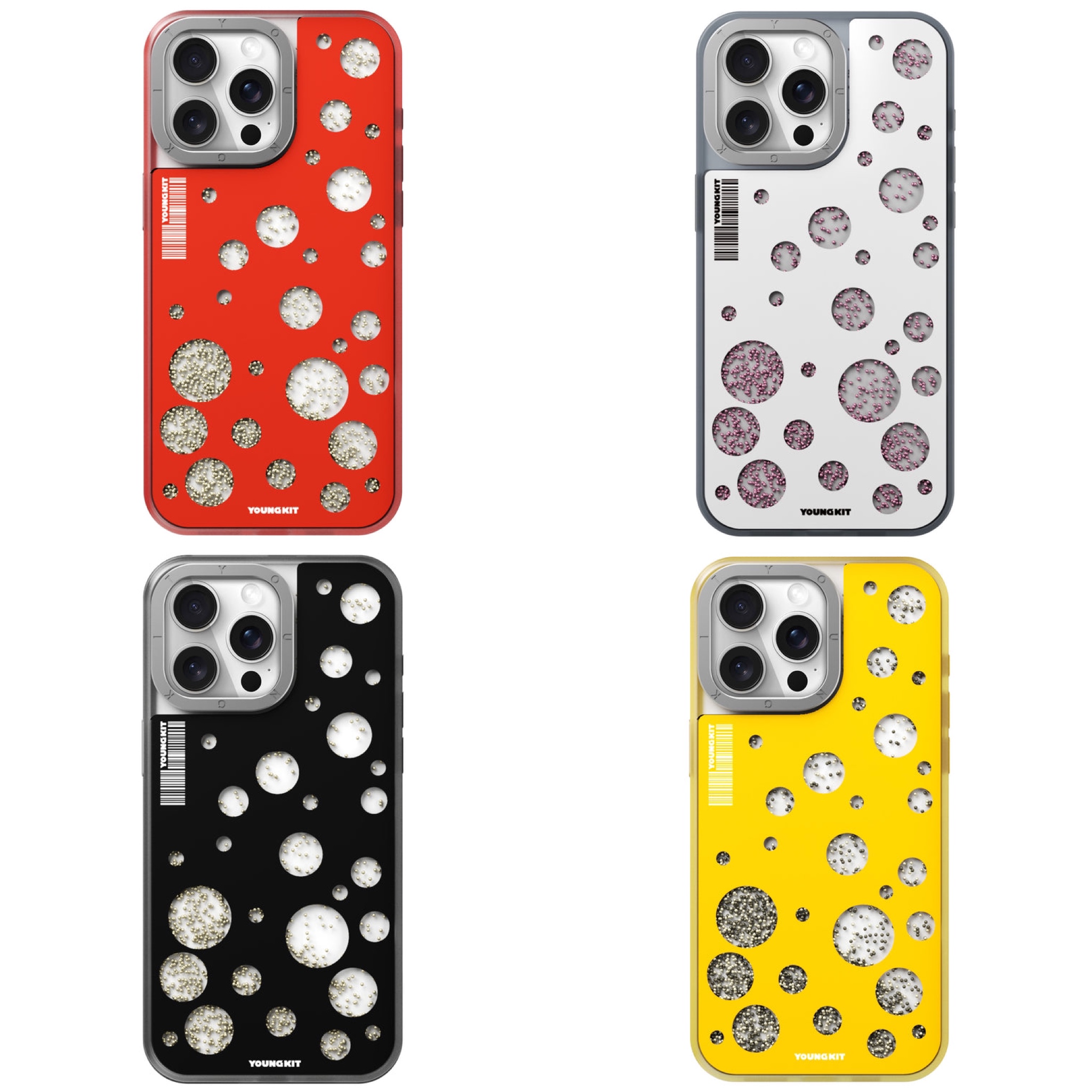 قاب Youngkit یانگ کیت Polka Dots Quicksand Magsafe Series Iphone (G)