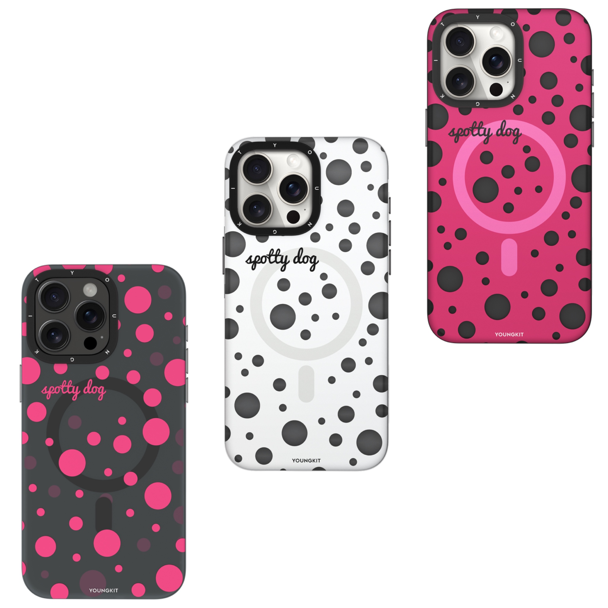 قاب Youngkit یانگ کیت Polka Dots Magsafe Series Iphone (G)