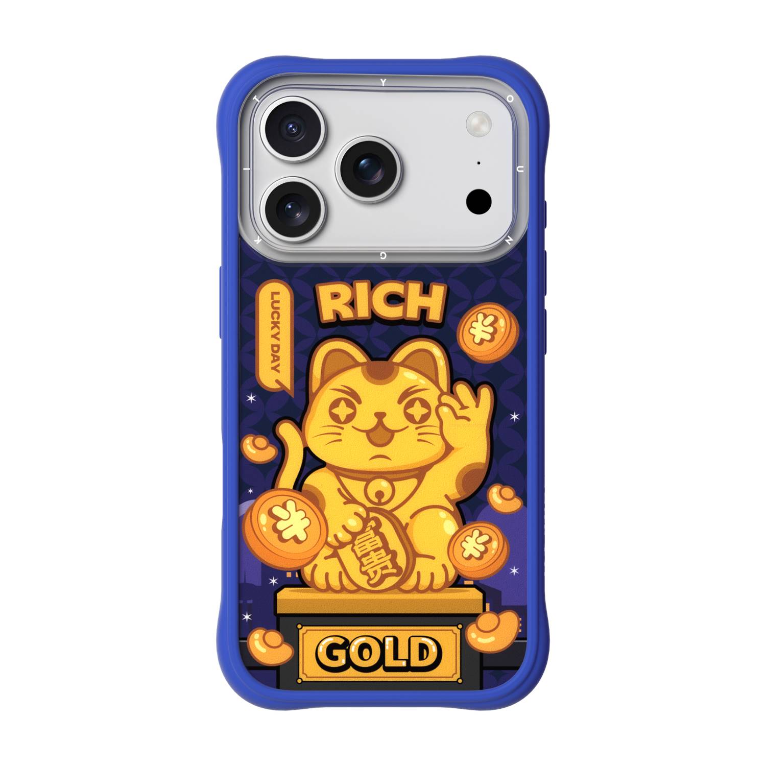 قاب Lucky Day گربه آبی یانگ کیت Youngkit آیفون (G)
