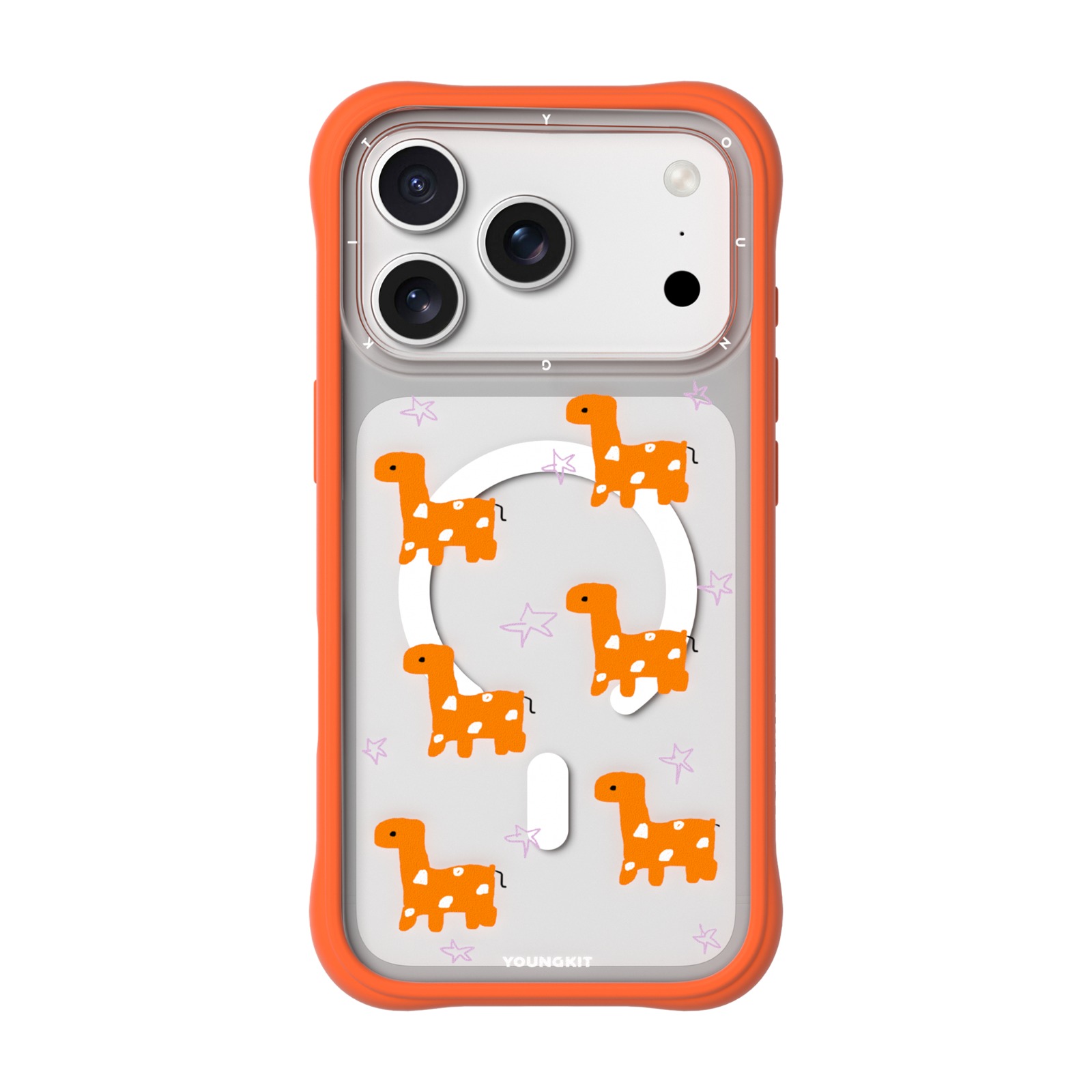 قاب زرافه Giraffe نارنجی یانگ کیت Youngkit آیفون (G)