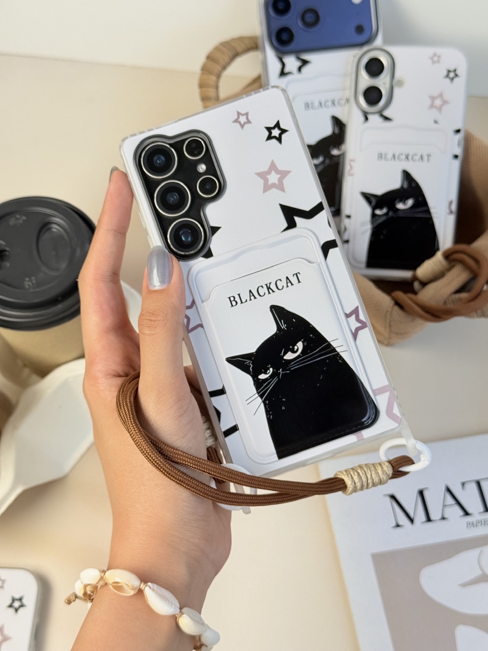 قاب Black Cat جاکارتی دار (کدC2266) (M)