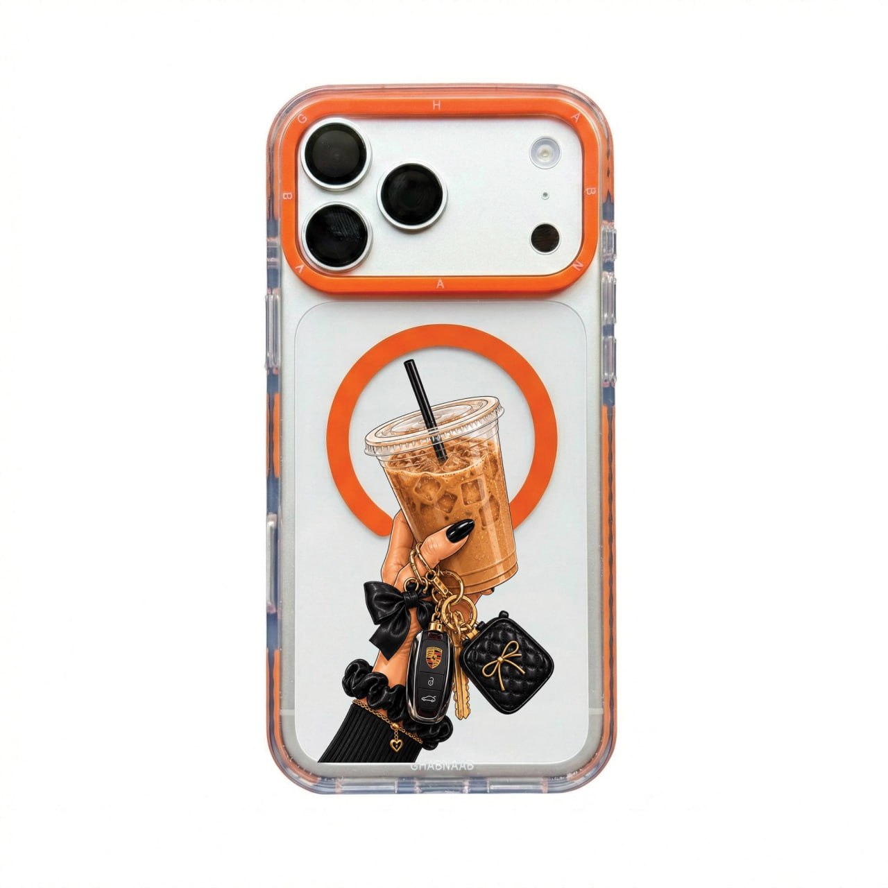 قاب قهوه خنک Cool Coffee با مگ سیف قاب ناب ghabnaab آیفون (G)