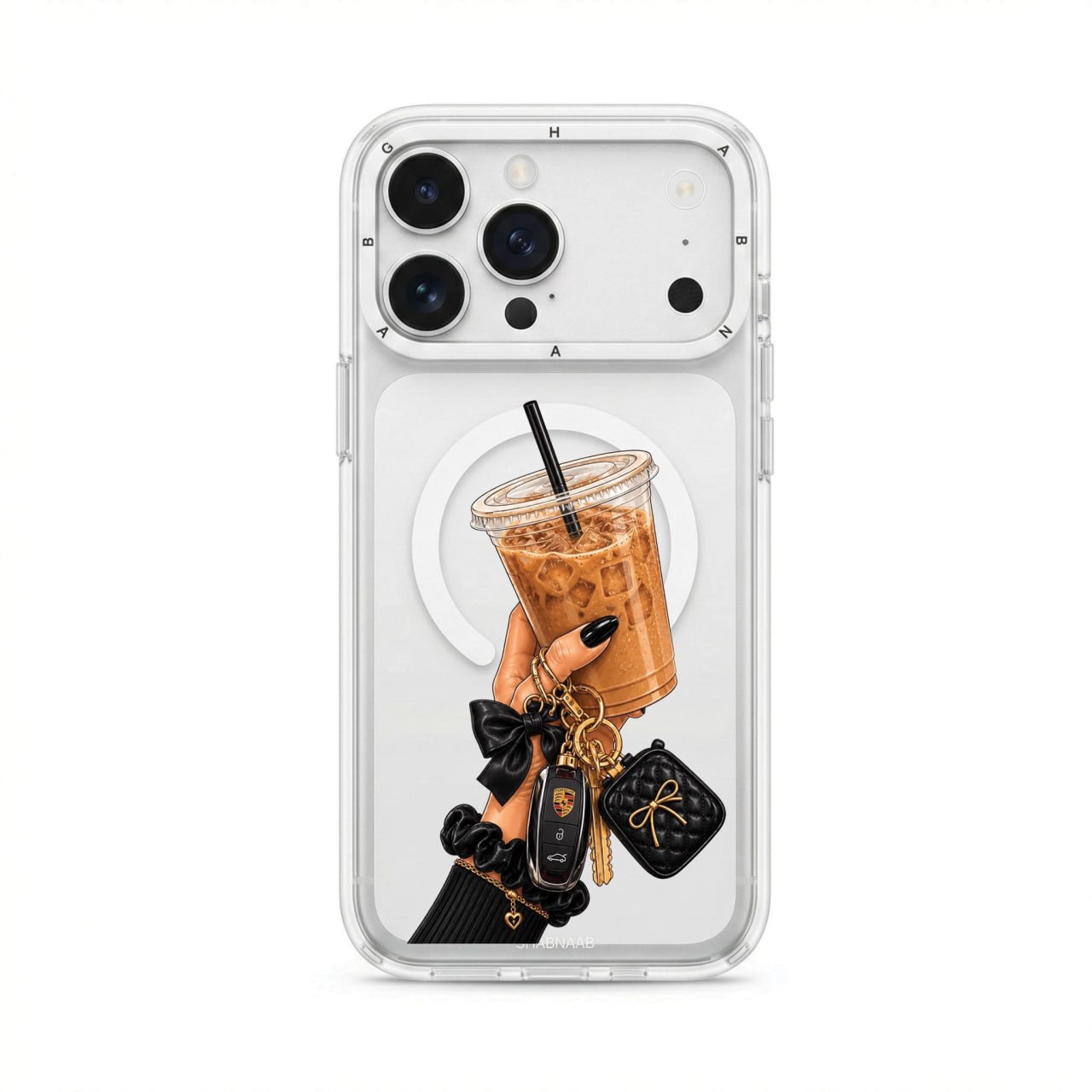 قاب قهوه خنک Cool Coffee با مگ سیف قاب ناب ghabnaab آیفون (G)