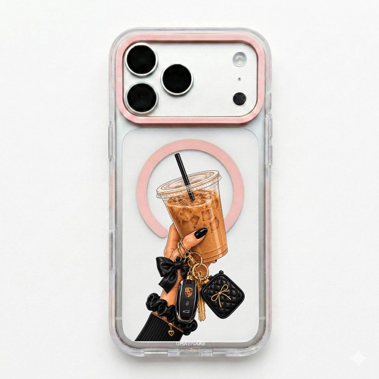 قاب قهوه خنک Cool Coffee با مگ سیف قاب ناب ghabnaab آیفون (G)