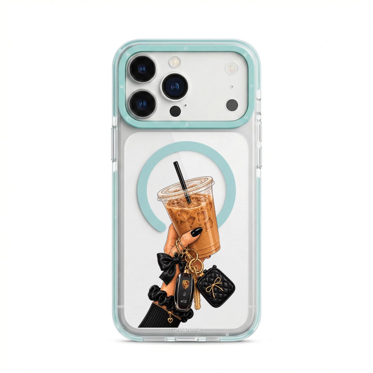قاب قهوه خنک Cool Coffee با مگ سیف قاب ناب ghabnaab آیفون (G)
