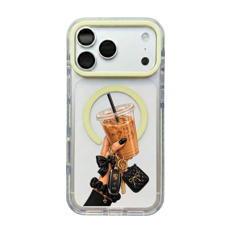 قاب قهوه خنک Cool Coffee با مگ سیف قاب ناب ghabnaab آیفون (G)