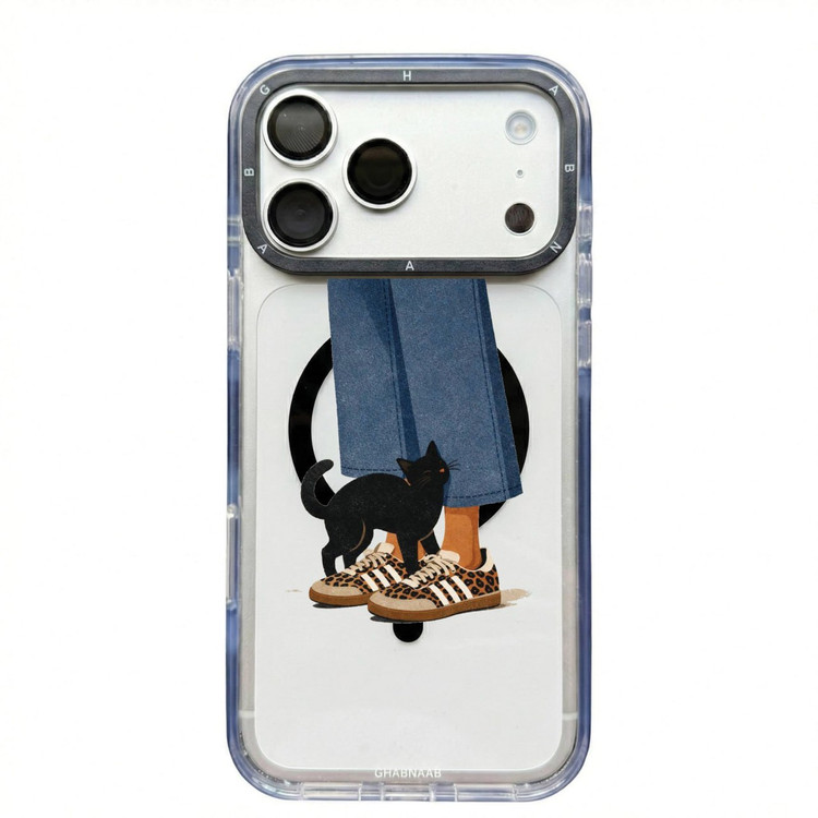 قاب گربه سیاه Black Cat با مگ سیف قاب ناب ghabnaab آیفون (G)