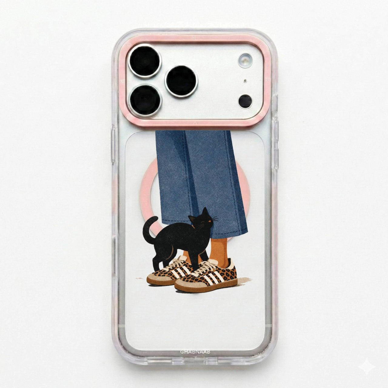 قاب گربه سیاه Black Cat با مگ سیف قاب ناب ghabnaab آیفون (G)