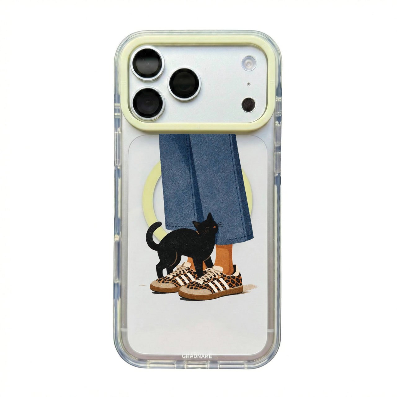 قاب گربه سیاه Black Cat با مگ سیف قاب ناب ghabnaab آیفون (G)