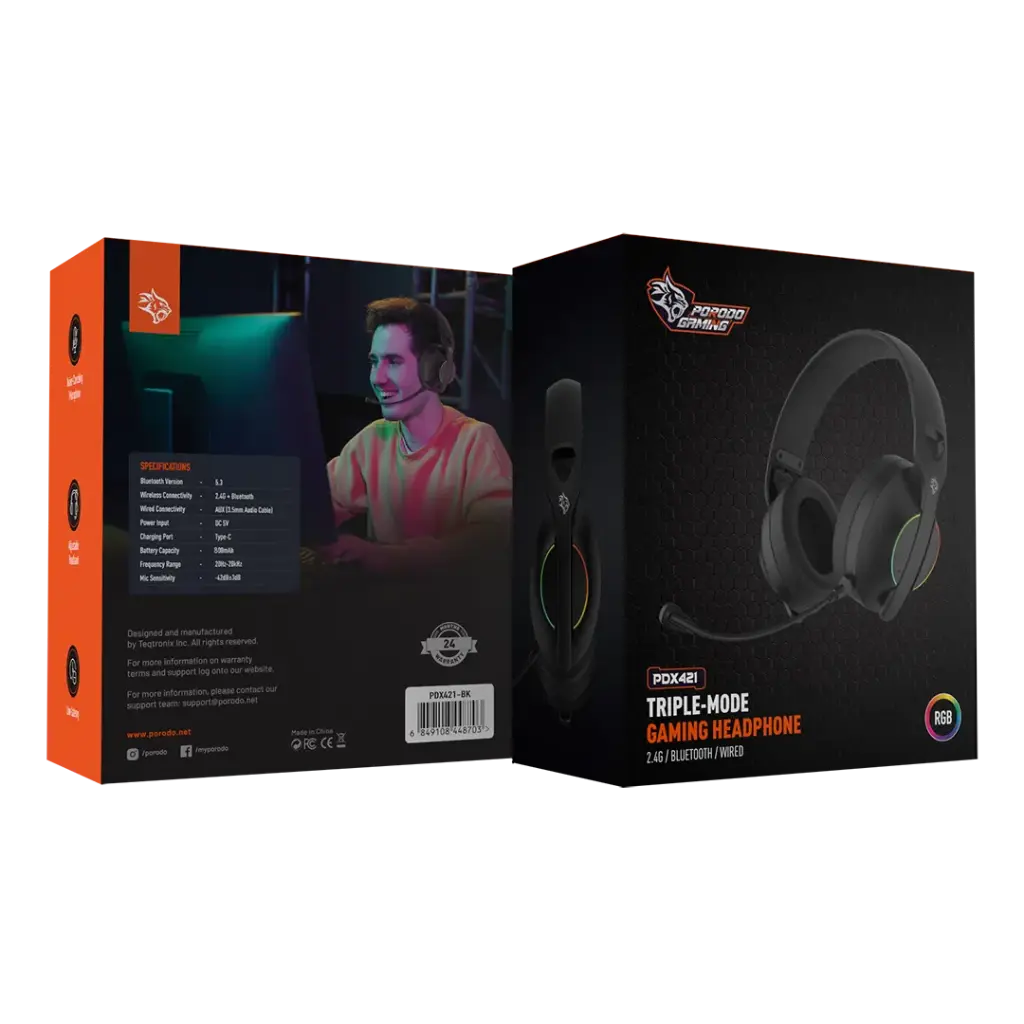 هدفون Porodo PDX421 Gaming Headphone (G)