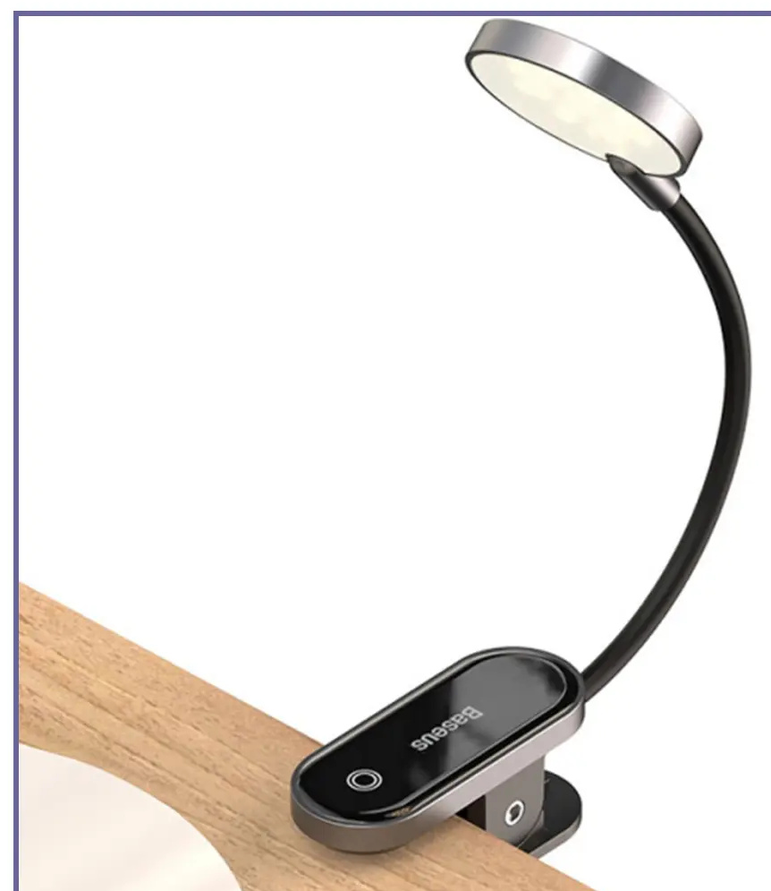 چراغ مطالعه گیره ای بیسوس Baseus Comfort Reading Mini Clip Lamp DGRAD-0G (E)