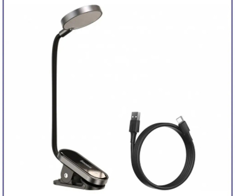 چراغ مطالعه گیره ای بیسوس Baseus Comfort Reading Mini Clip Lamp DGRAD-0G (E)