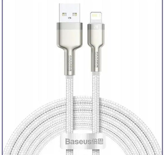 کابل لایتنینگ بیسوس 2متر Baseus Cafule Metal Data CALJK-B01 (E)