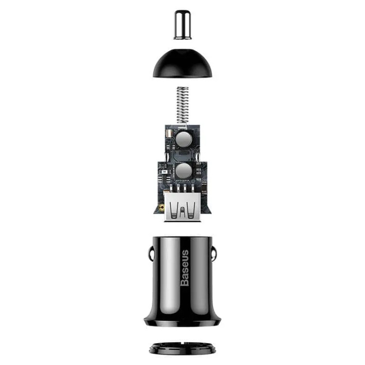 شارژر فندکی بیسوس Baseus Grain Pro Car Charger CCXML-U CCALLP-01 Dual USB 4.8A (E)