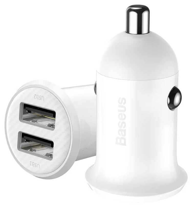 شارژر فندکی بیسوس Baseus Grain Pro Car Charger CCXML-U CCALLP-01 Dual USB 4.8A (E)