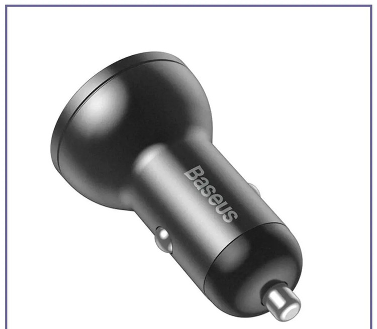 شارژر فندکی دو پورت 24 وات بیسوس Baseus Digital Display Car Charger Dual USB CCBX-0G (E)