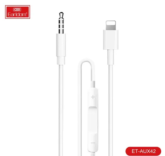 کابل تبدیل لایتنینگ به AUX ارلدام Earldom lighting to 3.5mm AUX Cable ET-AUX42 (E)