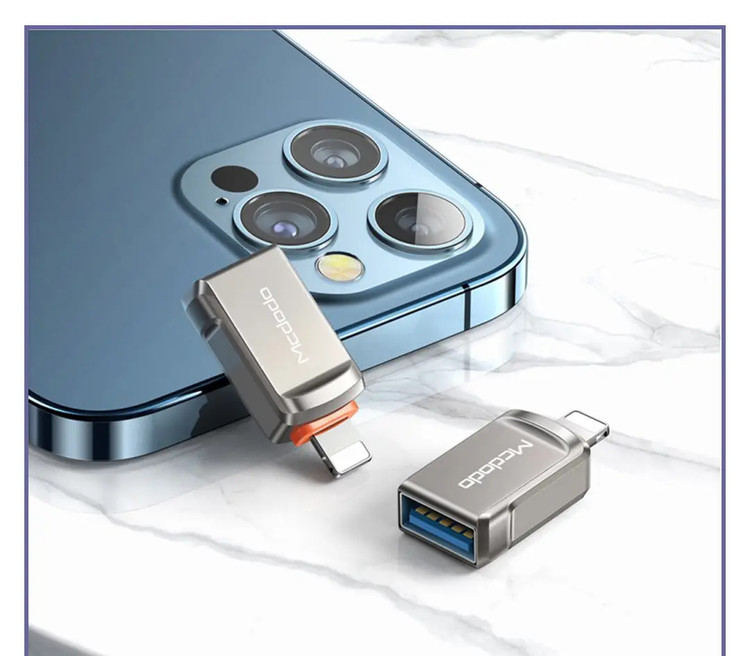 تبدیل OTG لایتنینگ مک دودو Mcdodo USB 3.0 to Lightning Convertor OT-8600 (E)