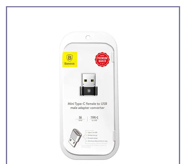 تبدیل Type C به USB بیسوس Baseus Mini Type-C famale to USB male adapter convertor CAAOTG-01 (E)