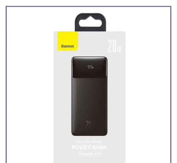 پاوربانک 30000 توان 20 وات بیسوس Baseus Bipow Digital Display PPBD30K PPDML-N01 (E)