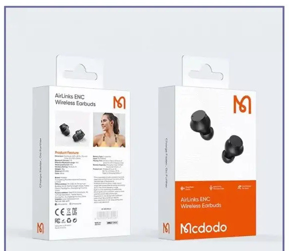 هندزفری بلوتوث مکدودو Mcdodo Airlinks ENC Wireless Eaebuds HP-802 (E)