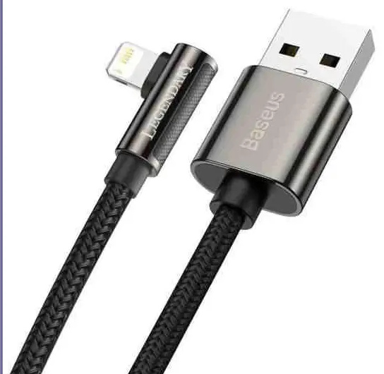 کابل لایتنینگ بیسوس 2متر Baseus Legend Series Elbow USB to iP CALCS-A01 (E)