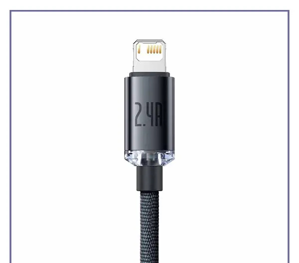 کابل شارژ USB به Lightning بیسوس 1.2متر Baseus Crystal Shine CAJY000001 (E)