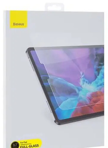 محافظ صفحه شیشه ای تمام صفحه بیسوس Apple iPad 9.7 Baseus 0.3mm Full Tempered Glass SGBL021302 (E)
