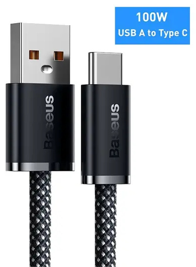 کابل شارژ فست تایپ سی 100 وات 1 متر Baseus Dynamic Series Fast Charging Data Cable USB to Type-C CALD000602 (E)
