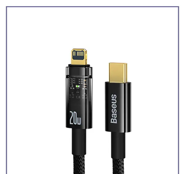 کابل لایتنینگ به تایپ سی هوشمند بیسوس 1 متر Baseus PD CATS000001 Explorer (E)