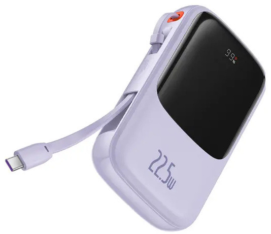 پاوربانک شارژر سریع 22.5 وات به همراه کابل تایپسی 10000 بیسوس Baseus Qpow Pro Fast Charge Power Bank PPQD020101 (E)