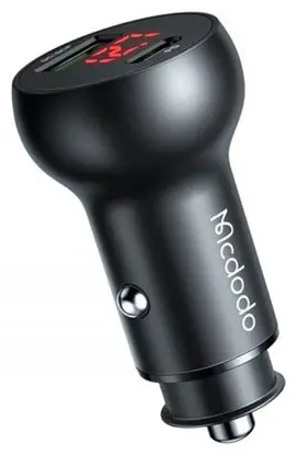 شارژر فندکی خودرو فست‌شارژ مک دودو MCDODO CC-7030 45W USB + Type-C Dual Ports Car Charger (E)