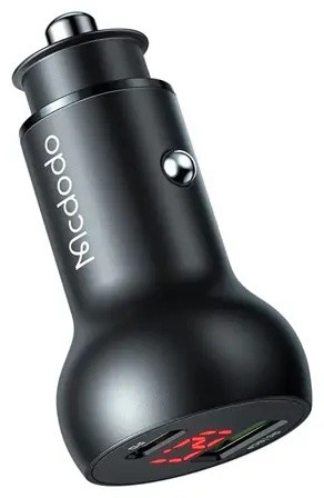 شارژر فندکی خودرو فستشارژ مک دودو MCDODO CC-7030 45W USB + Type-C Dual Ports Car Charger (E)