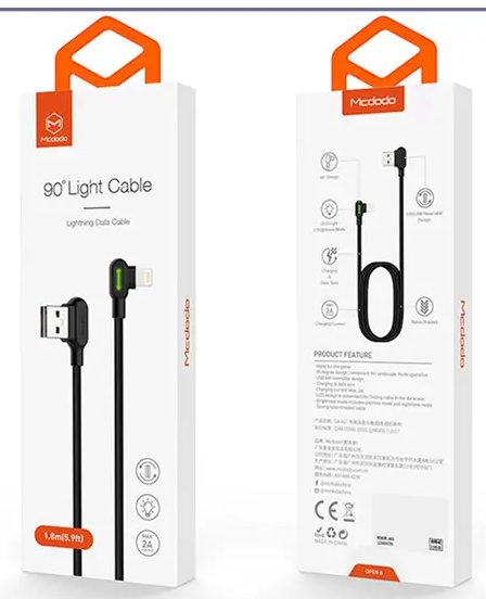 کابل تبدیل USB به لایتنینگ مک دودو طول 1.8 متر USB to Lightning McDodo CA-4673 conversion cable (E)